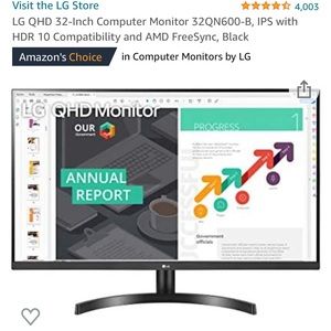 LG 32inch QHD Monitor